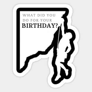 Bouldering Birthday Party Sticker